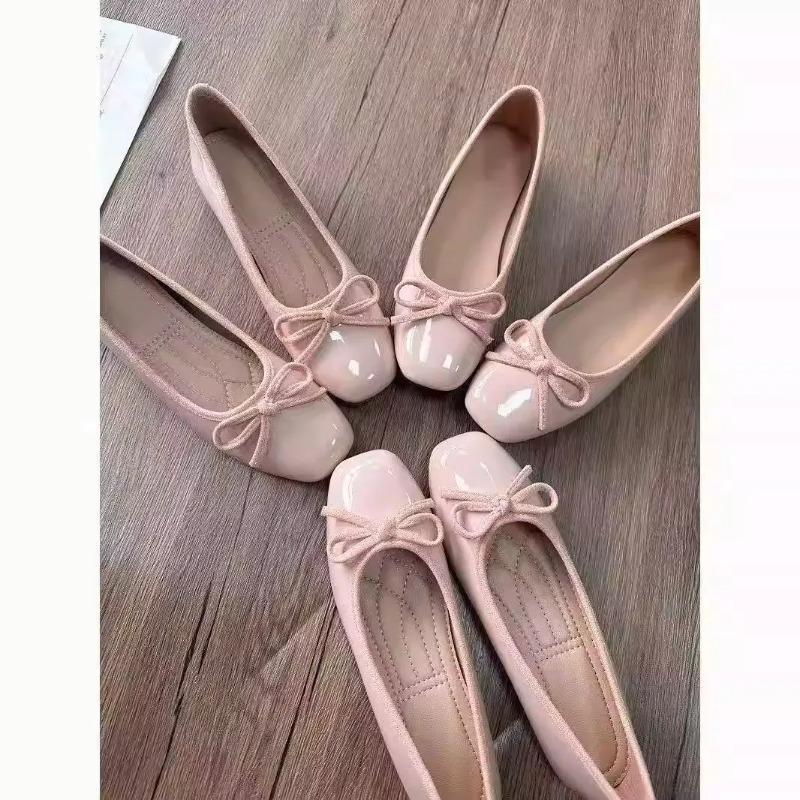 Women'S Fashion Line - Women Ballet Flats Square Toe Bowknot