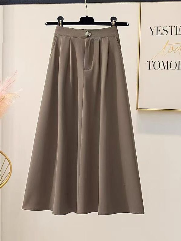 A-Line Skirt Midi - plus Size Women's A-Line Skirt Professional