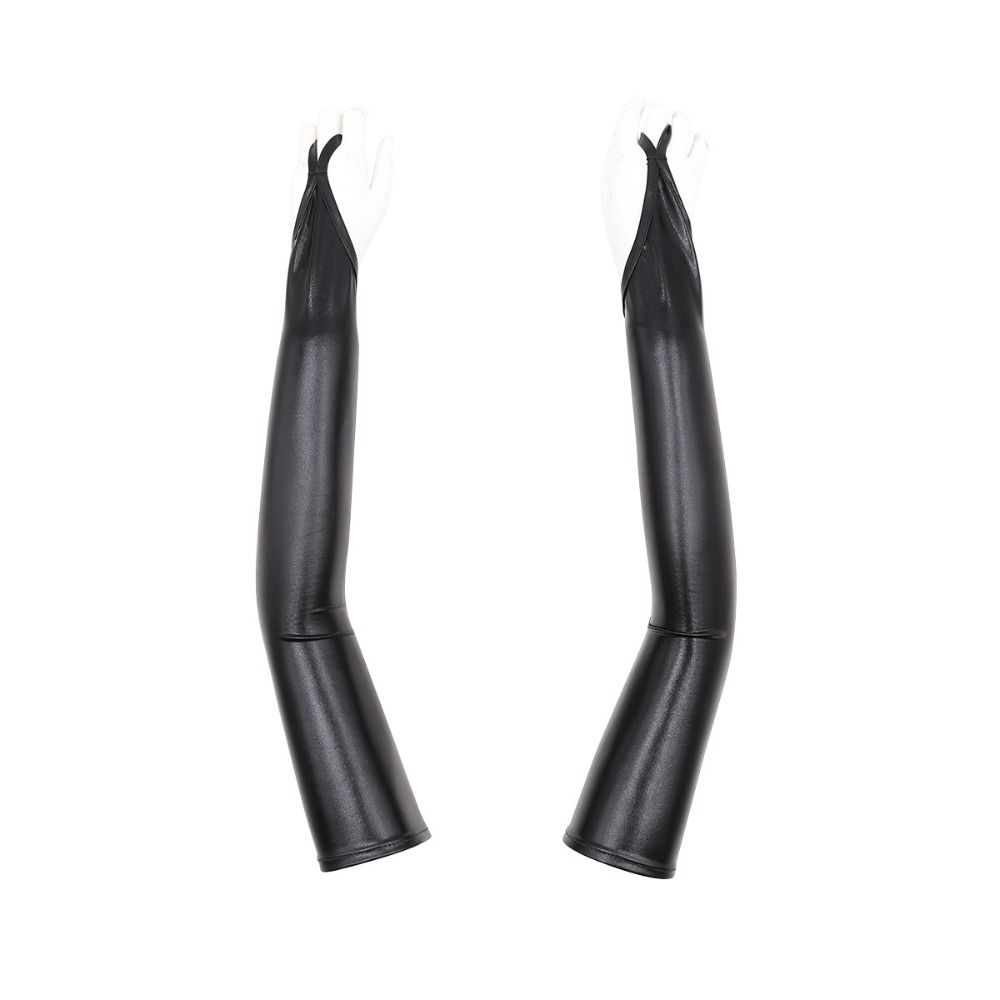 Women Fashion Gloves - Fingerless Design Women Latex Gloves Long