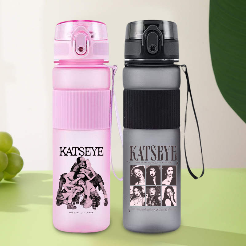 Women Fashion Drawing - Fashion K POP KATSEYE 550ml Sports