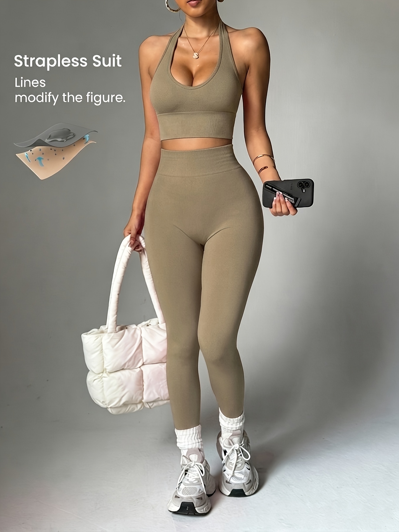 Women'S Fashion Leggings - 2pcs Solid Color Fashionable Versatile Women's