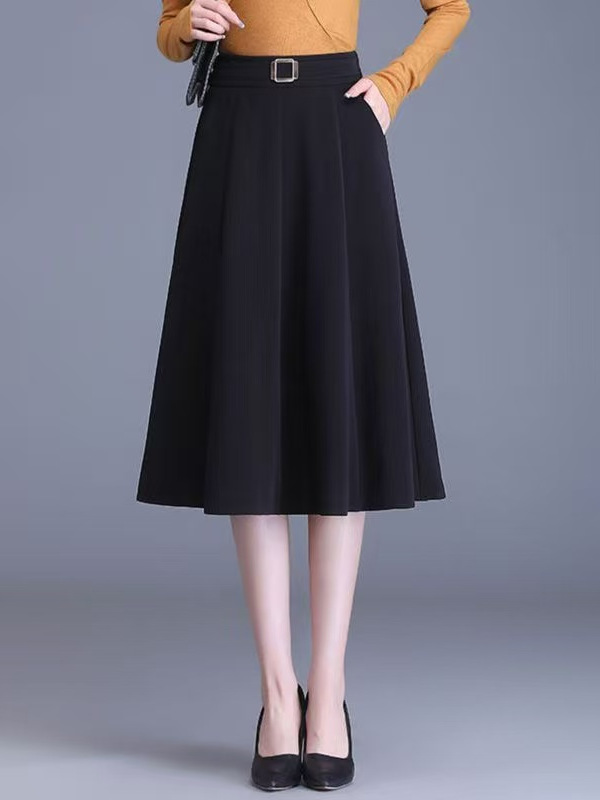 plus Size Women's Slimming Ela - A-Line Skirt Midi 评论和价格