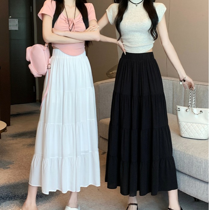 High Waist A-Line Midi Skirt f - A-Line Skirt Midi 评论和价格