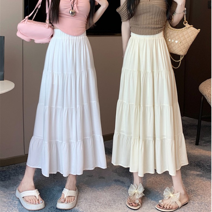 High Waist A-Line Midi Skirt f - A-Line Skirt Midi 评论和价格