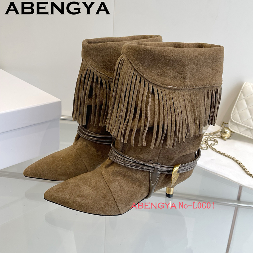 Suede Leather Edge Tassel Desi - Women Fashion Week 2026 评论和价格