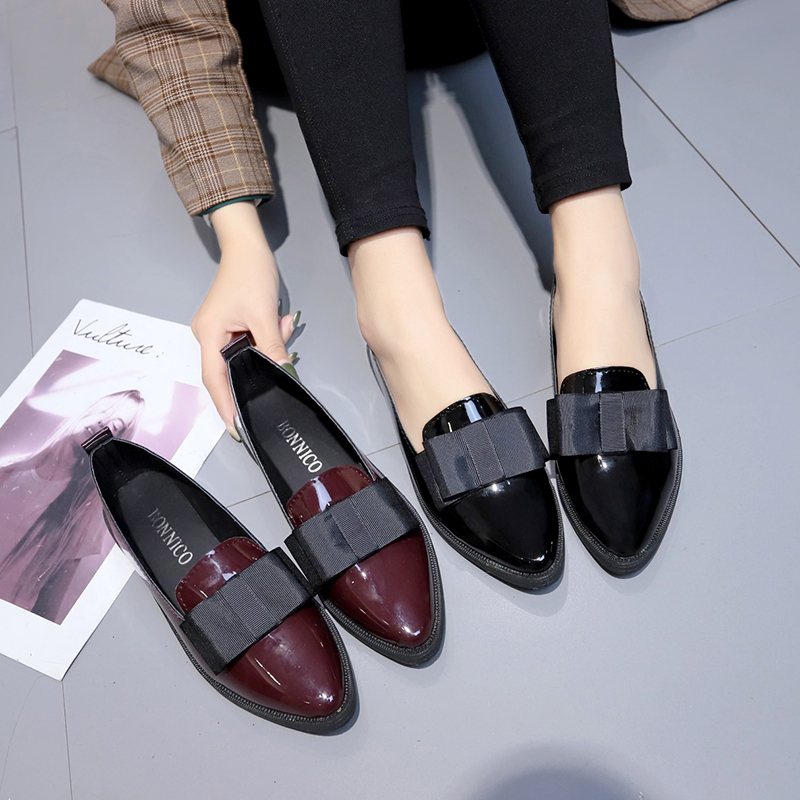 Black/ Wine Red Patent Leather - Women'S Fashion Line 评论和价格