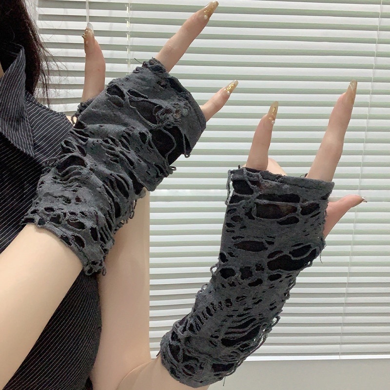 Yueqiu Girl Alt Fashion Ripped - Women Fashion Gloves 评论和价格