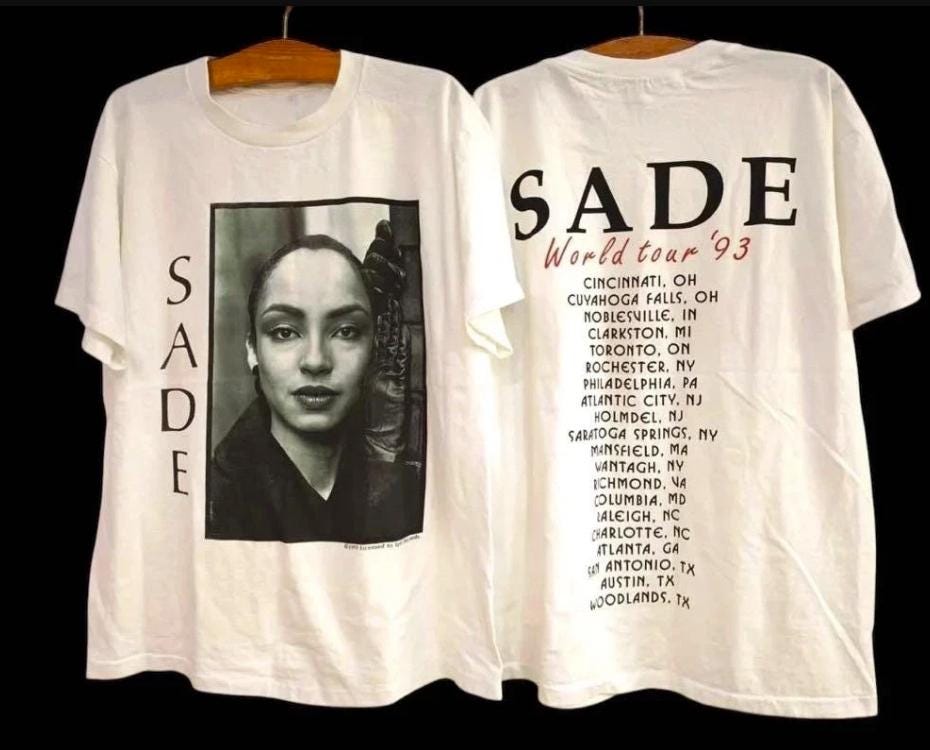 Sade Vintage 90s T-Shirt, Sade - Women'S Fashion From The 90S 评论和价格