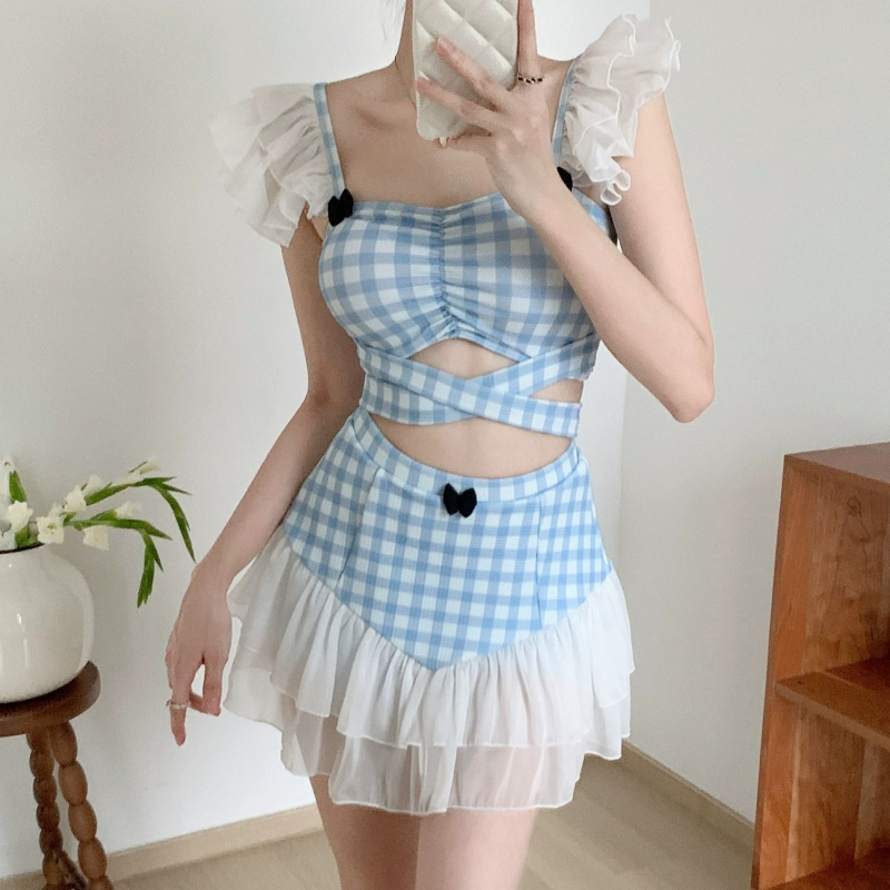 Ladies Slimming Halter Bathing - Women Fashion Korean 评论和价格