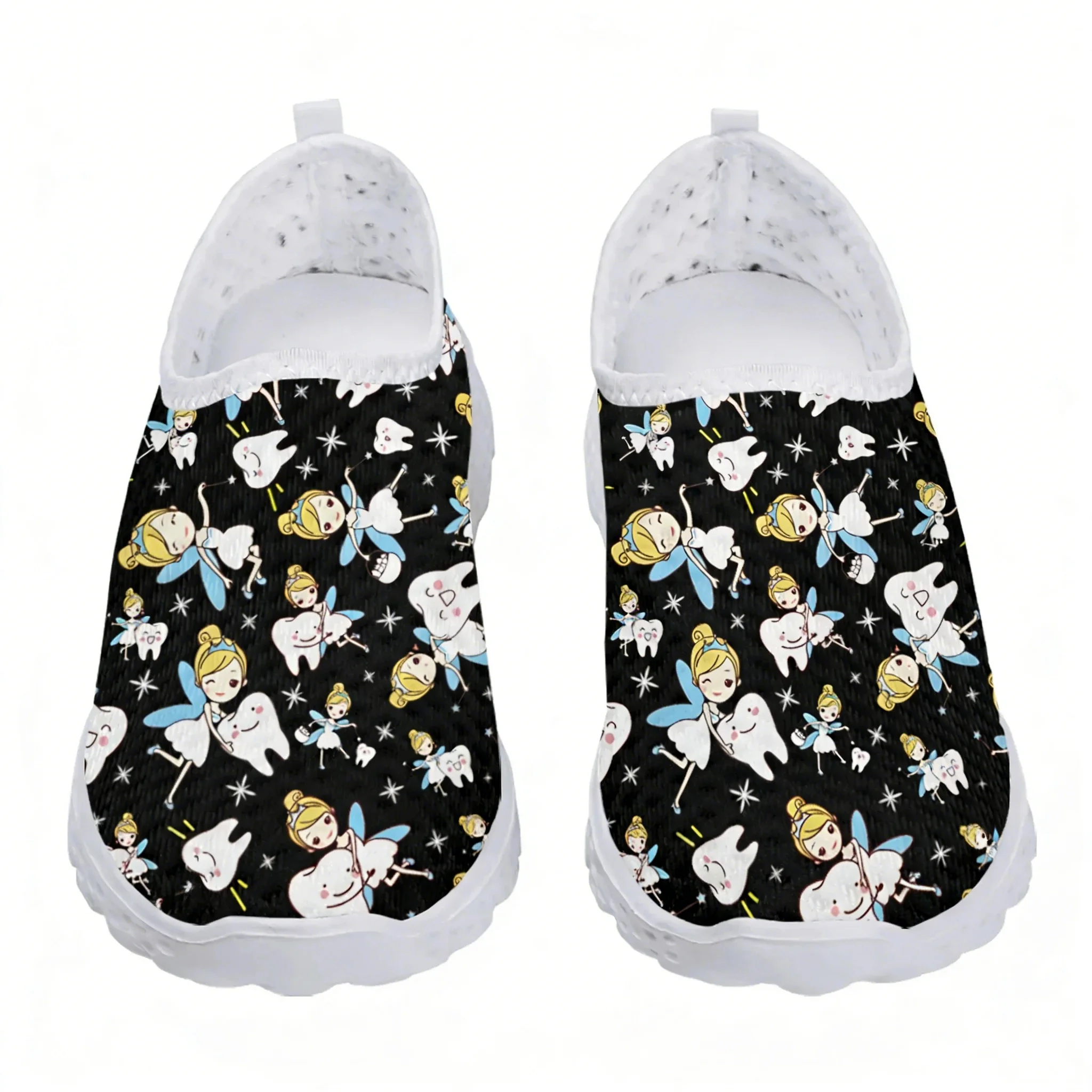Cute Cartoon Nurse Elf/Teeth M - Women'S Fashion Tennis Shoes 评论和价格