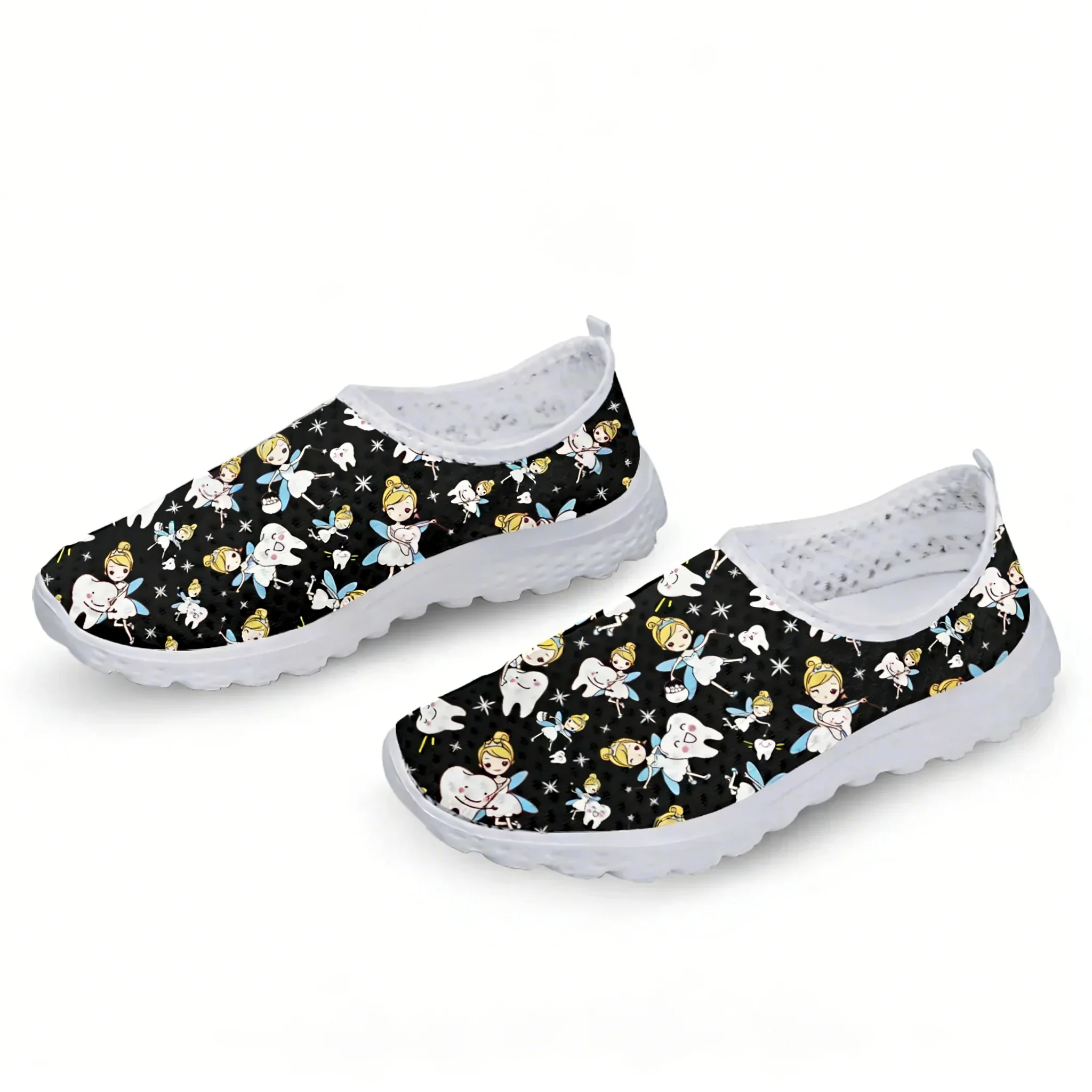 Cute Cartoon Nurse Elf/Teeth M - Women'S Fashion Tennis Shoes 评论和价格