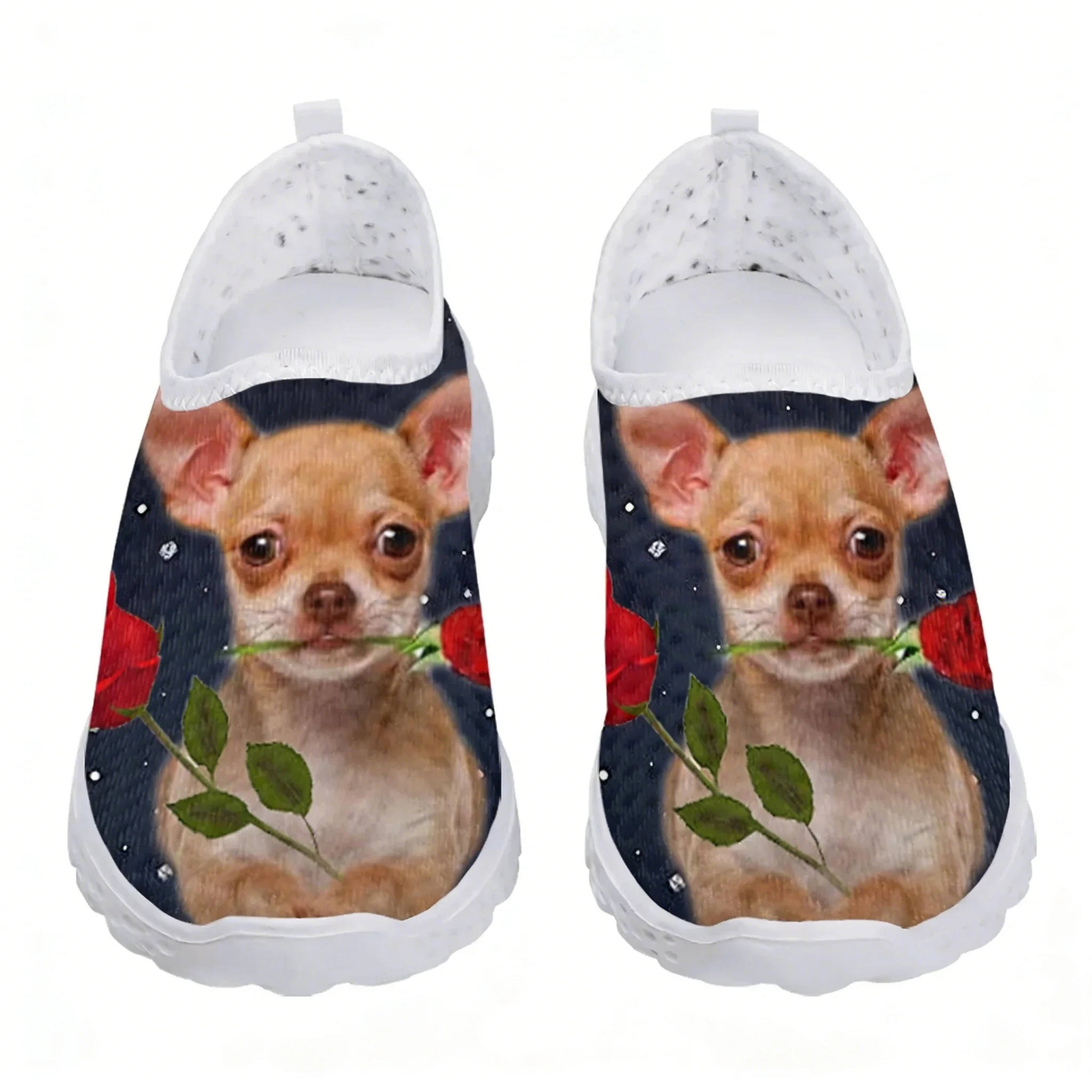Chihuahua Rose Flower Design M - Women'S Fashion Tennis Shoes 评论和价格