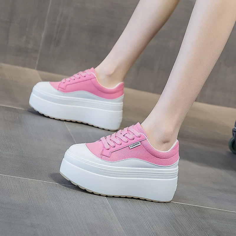8cm New Canvas Genuine Leather - Women'S Fashion Show 评论和价格