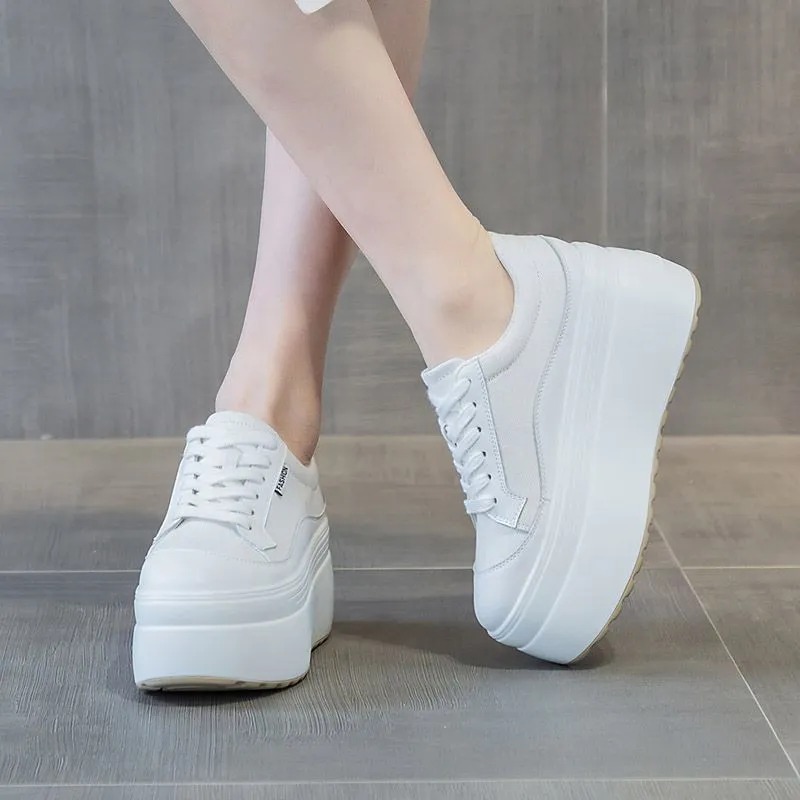 8cm New Canvas Genuine Leather - Women'S Fashion Show 评论和价格