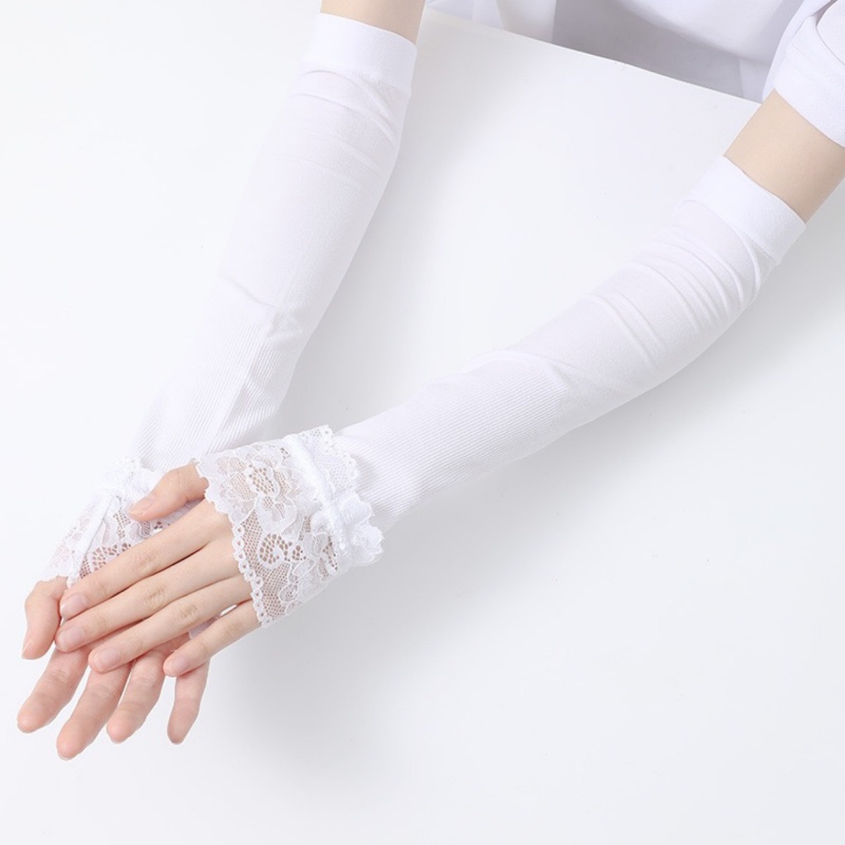 Women Long Elastic Arm Sleeve  - Women'S Fashion Gloves 评论和价格