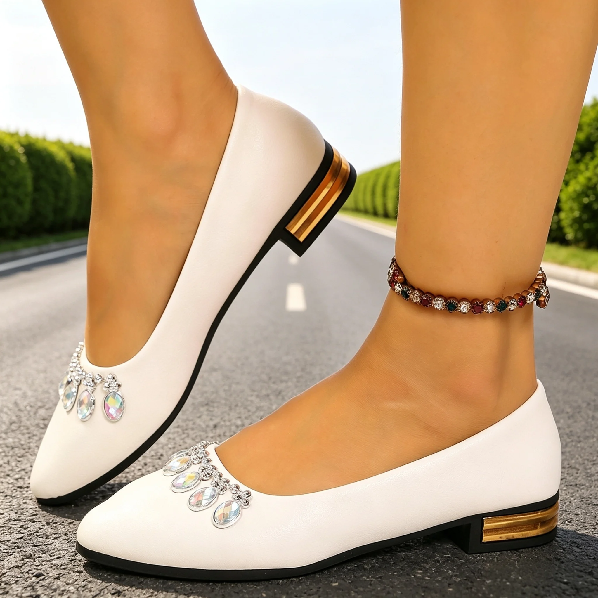 Women Flats Pointed Toe Ballet - Women'S Fashion Gym Shoes 评论和价格