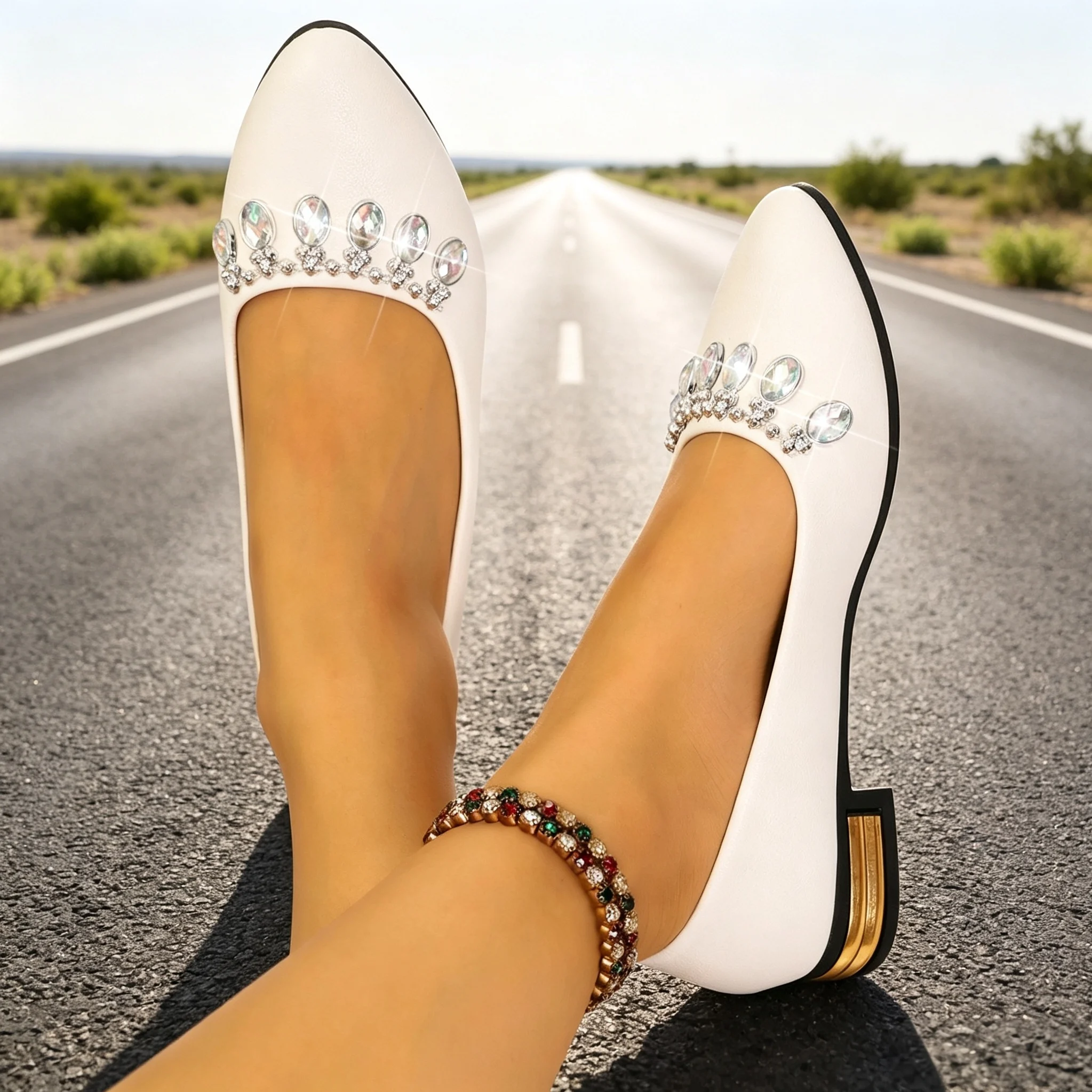 Women Flats Pointed Toe Ballet - Women'S Fashion Gym Shoes 评论和价格