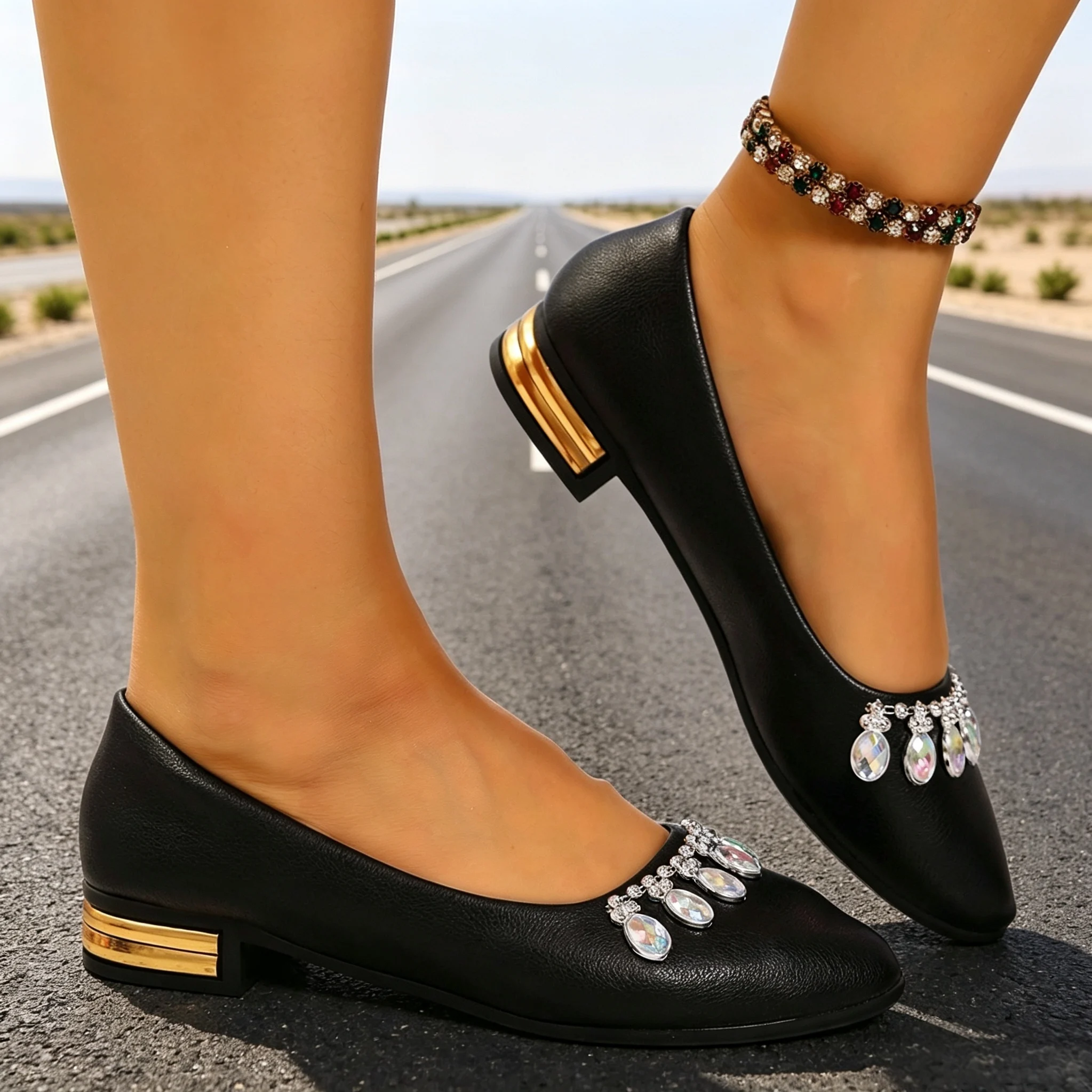 Women Flats Pointed Toe Ballet - Women'S Fashion Gym Shoes 评论和价格