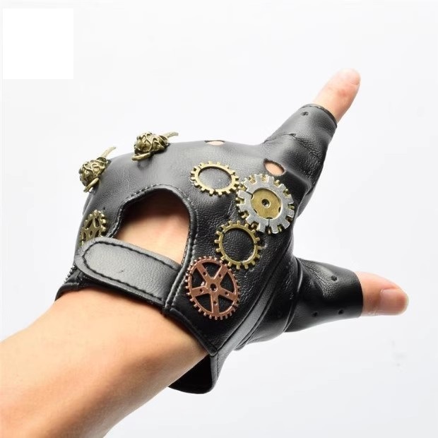 Steampunk PU Leather Fingerles - Women'S Fashion Gloves 评论和价格