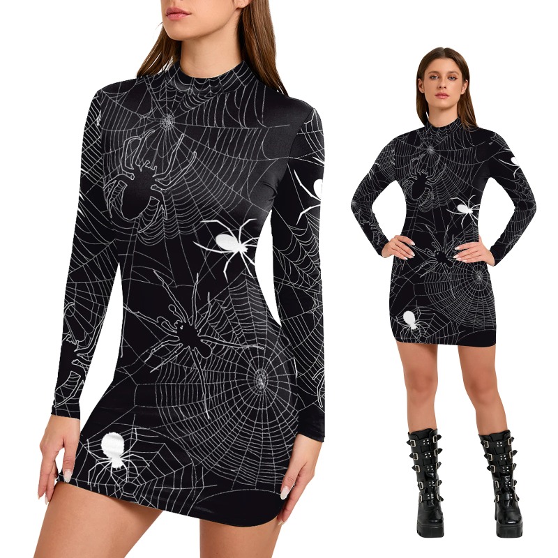 Women's Halloween Spider Web P - Bodycon Dress Women 评论和价格