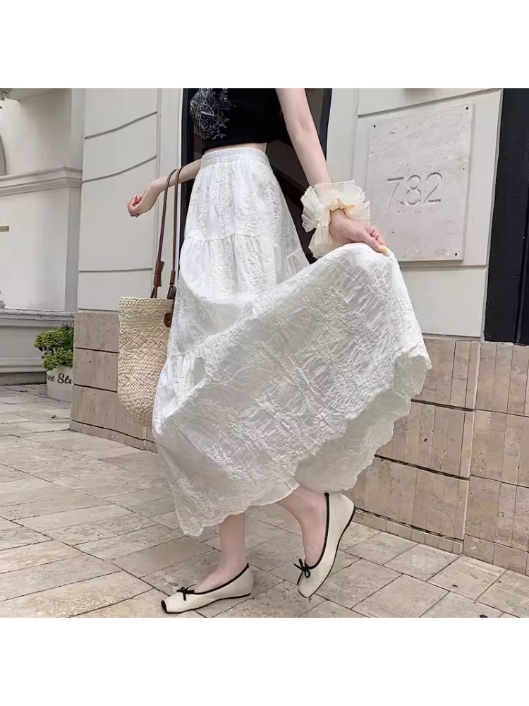 plus Size Women's High Waist A - A-Line Skirt Midi 评论和价格