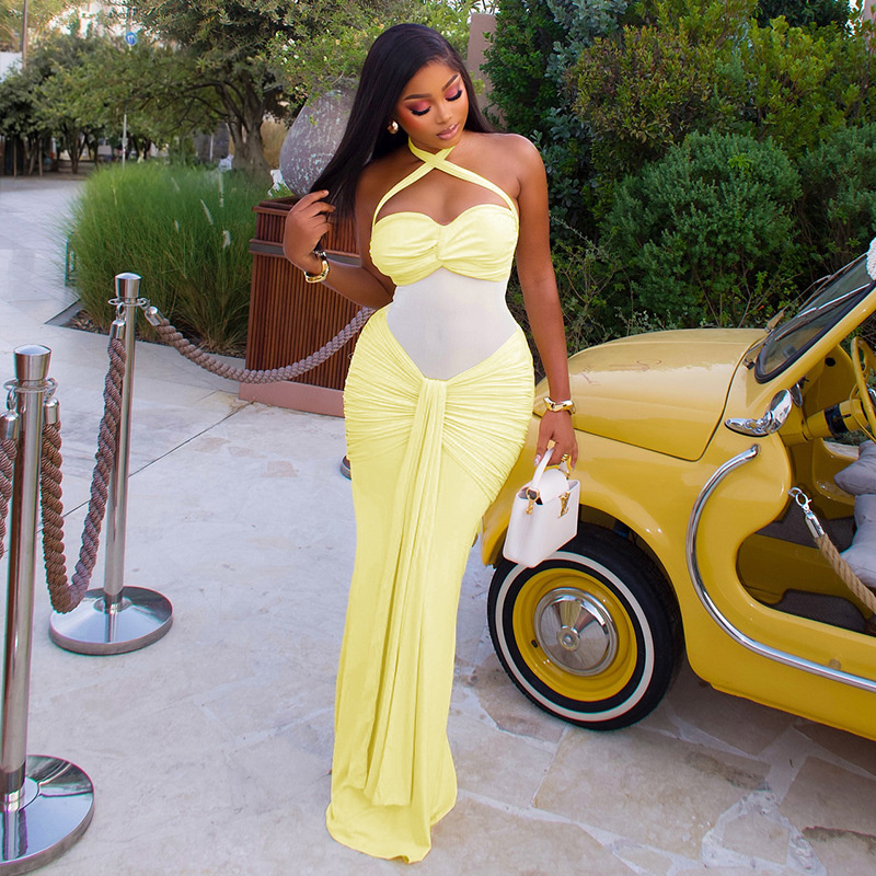 Backless Halter Bodycon Dress  - Bodycon Dress Women 评论和价格