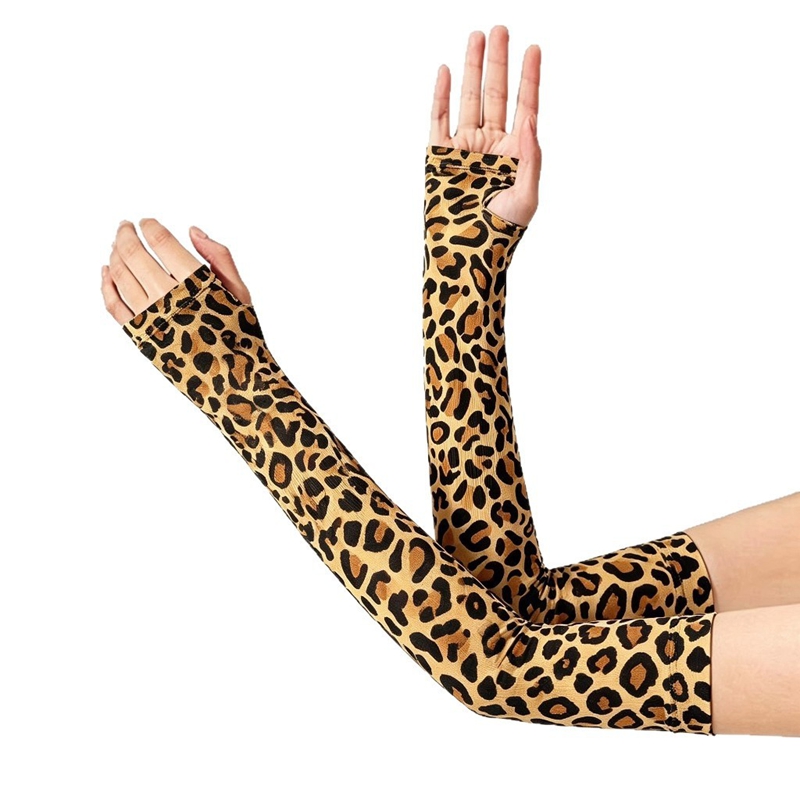 Fashion Leopard Long Fingerles - Women'S Fashion Gloves 评论和价格