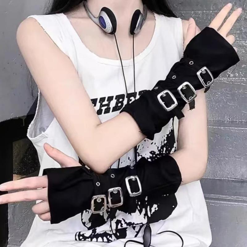 Y2K Gothic Punk Fingerless Glo - Women Fashion Gloves 评论和价格