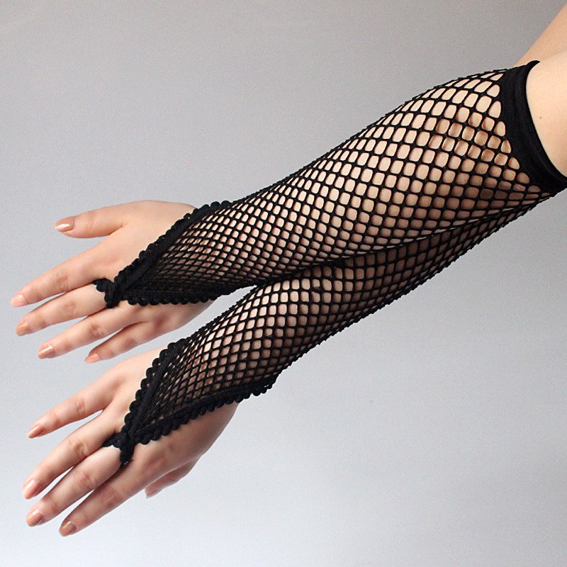 Black New Women Long Fishnet G - Women'S Fashion Gloves 评论和价格