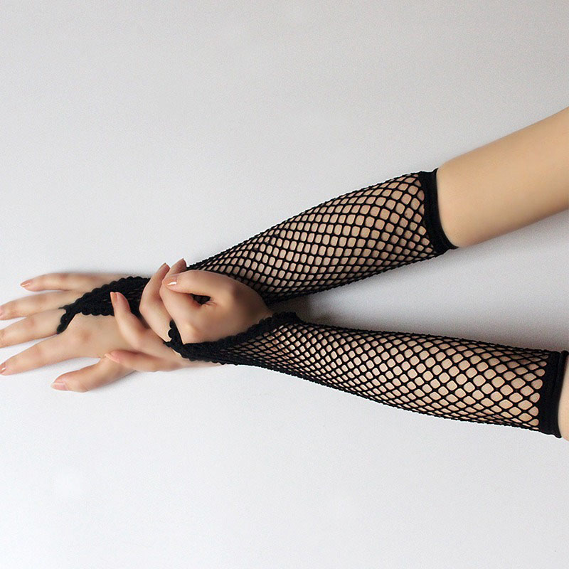 Black New Women Long Fishnet G - Women'S Fashion Gloves 评论和价格