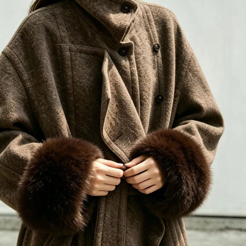 Ladies fox fur Arm Warmers Set - Women'S Fashion Gloves 评论和价格