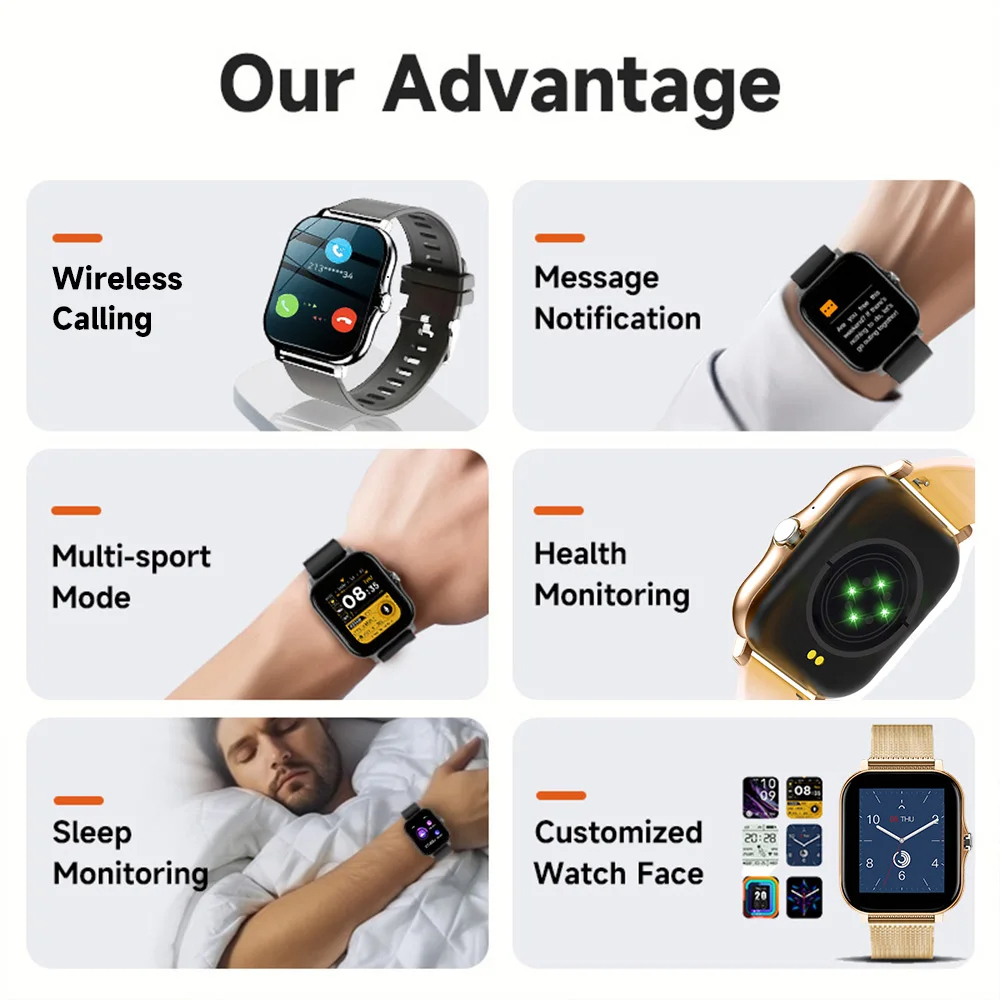 Smart Watch For Android IOS Wa - Women Fashion Zone 评论和价格