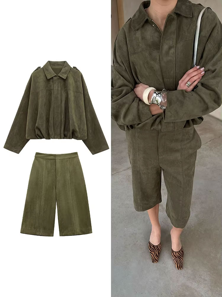HH Female Street Fashion Suede - Women'S Fashion Bomber Jacket 评论和价格