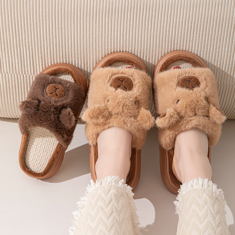 Hemp Cartoon Women's Slippers  - Women Fashion Drawing 评论和价格