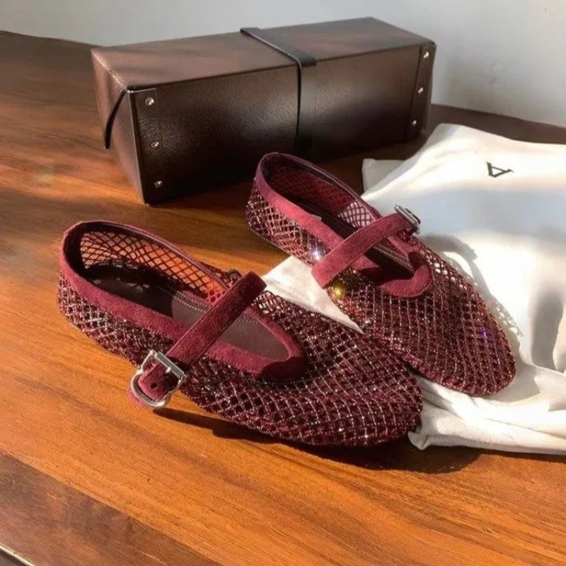 Hollow Rhinestone Baotou Sanda - Women'S Fashion Walking Shoes 评论和价格