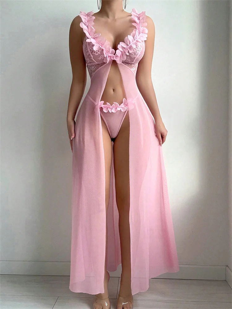 Pink Floral Sexy Nighties Wome - Floral Summer Dress 评论和价格