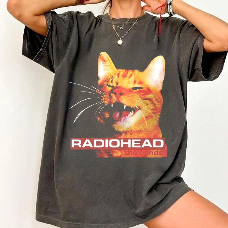 Radiohead The Bend Cat Graphic - Women'S Fashion From The 90S 评论和价格