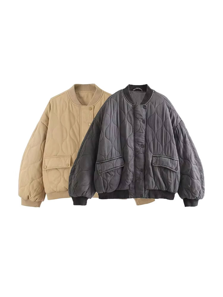 Women Fashion Oversized Thick  - Women'S Fashion Bomber Jacket 评论和价格