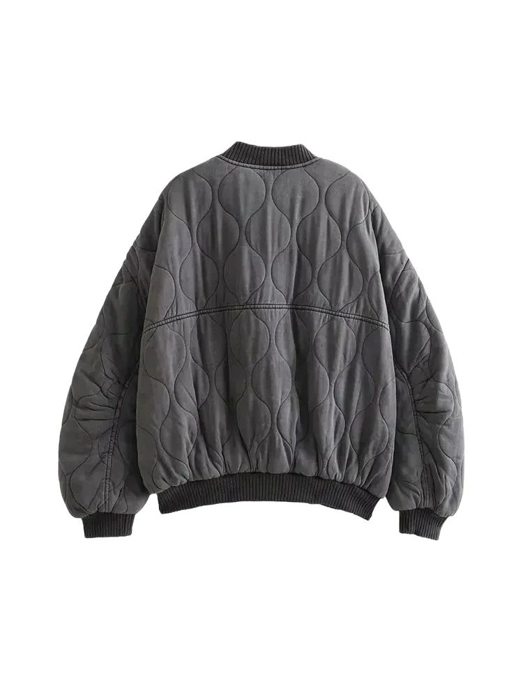 Women Fashion Oversized Thick  - Women'S Fashion Bomber Jacket 评论和价格