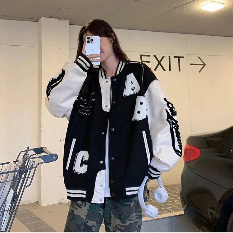 Y2k Lamb Wool Bomber Jacket Fe - Women'S Fashion Bomber Jacket 评论和价格