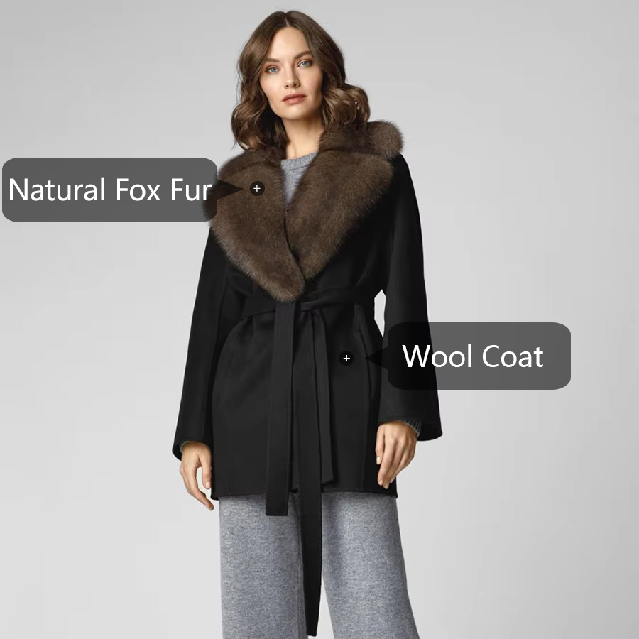 Natural Section Fox Fur Coat W - Women'S Fashion Bomber Jacket 评论和价格