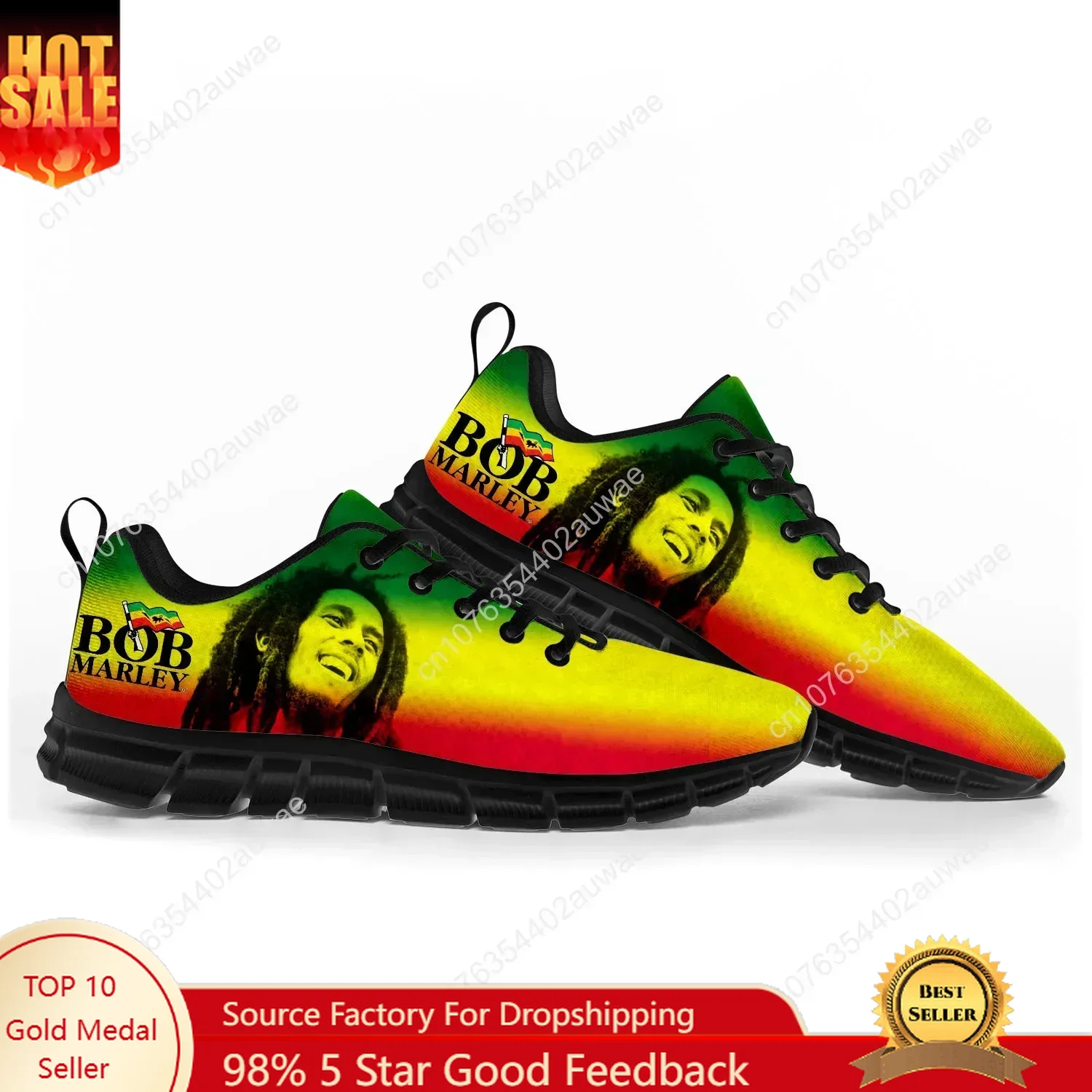 Bob Marley Reggae Rasta Music  - Women'S Fashion Gym Shoes 评论和价格