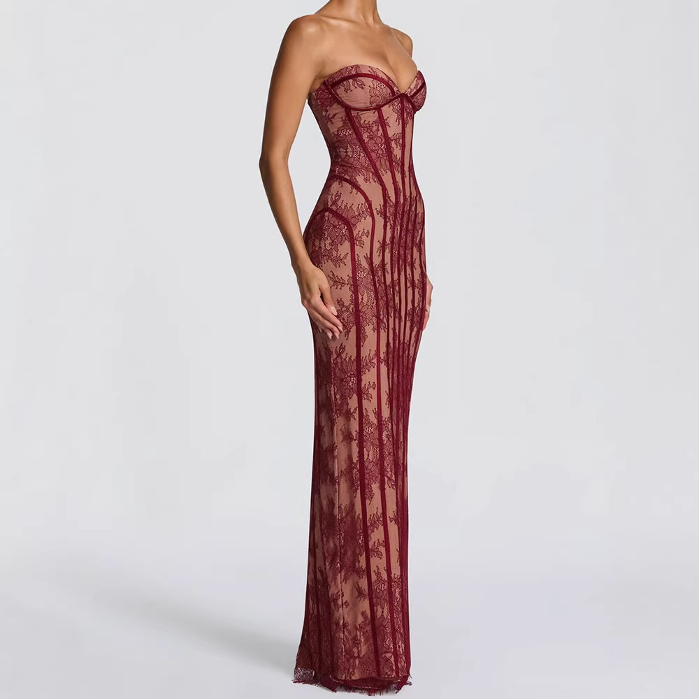 Strapless Bodycon Maxi Dress f - Bodycon Dress Women 评论和价格