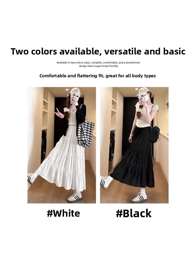 plus Size Women's White High W - A-Line Skirt Midi 评论和价格