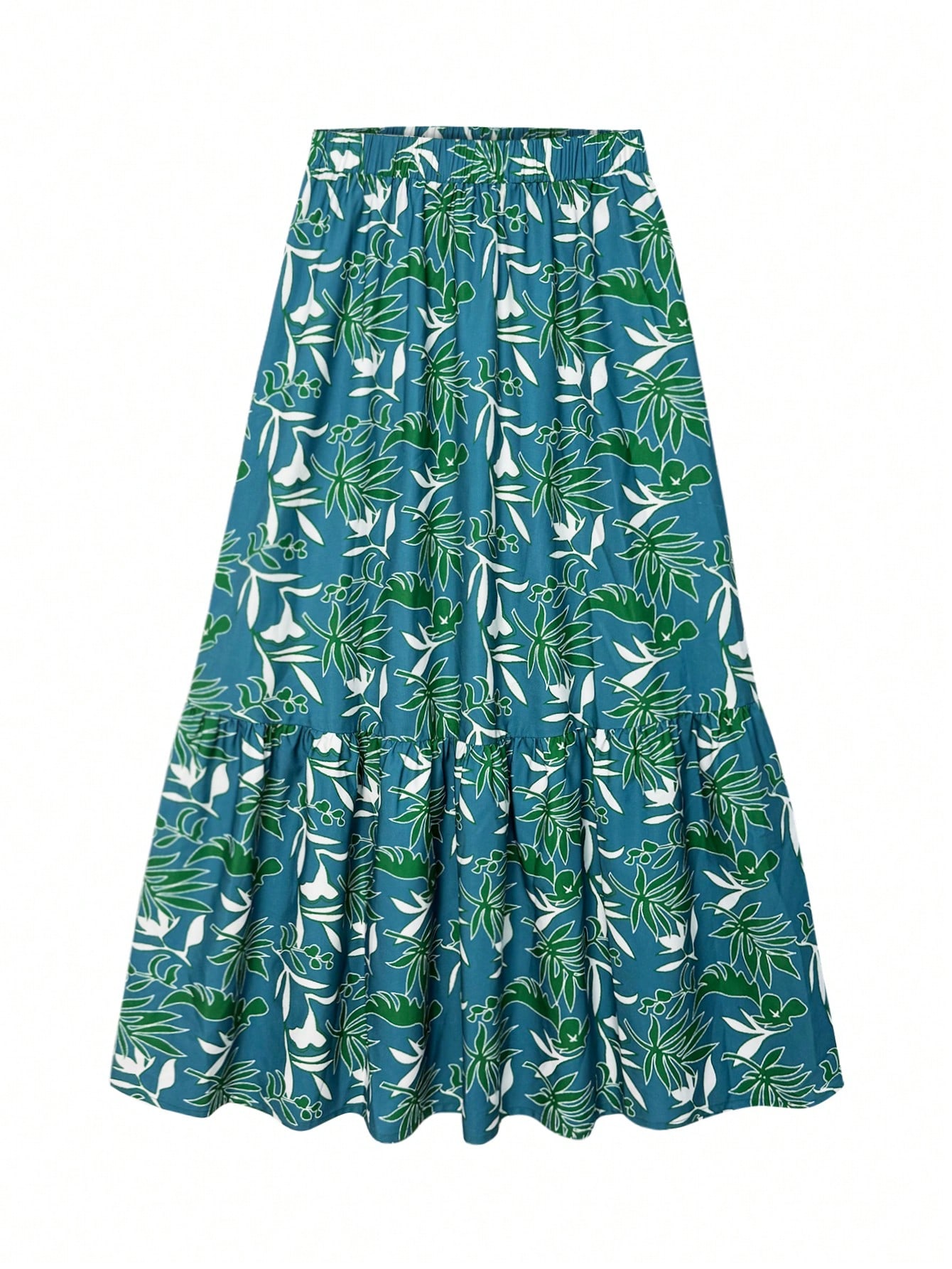 Plus Size Floral Print Maxi Sk - A-Line Skirt Midi 评论和价格