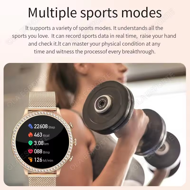 Elegant Ladies' Smartwatch Blu - Women Fashion Zone 评论和价格