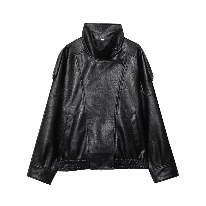 MUJER Faux Leather Women's Jac - Women'S Fashion Bomber Jacket 评论和价格