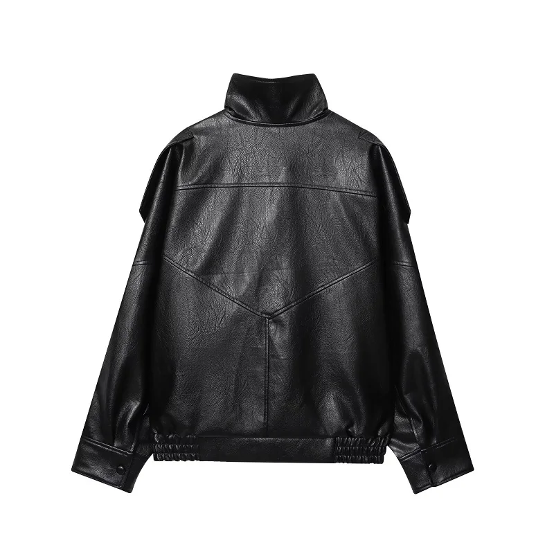 MUJER Faux Leather Women's Jac - Women'S Fashion Bomber Jacket 评论和价格